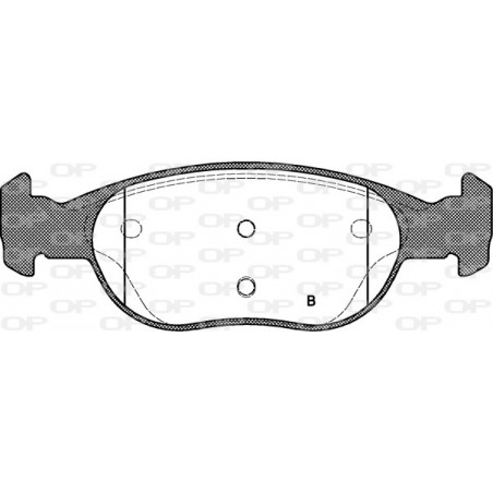 Jeu de quatre plaquettes de frein à disque OPEN PARTS