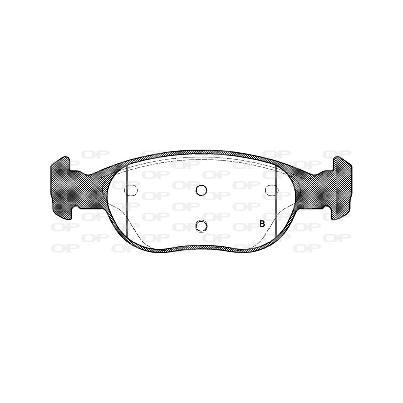 Jeu de quatre plaquettes de frein à disque OPEN PARTS