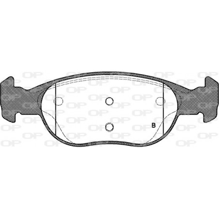 Jeu de quatre plaquettes de frein à disque OPEN PARTS
