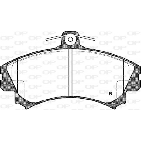 Jeu de quatre plaquettes de frein à disque OPEN PARTS