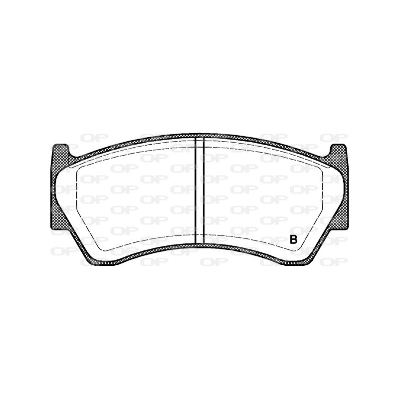 Jeu de quatre plaquettes de frein à disque OPEN PARTS