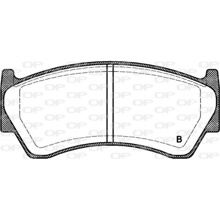 Jeu de quatre plaquettes de frein à disque OPEN PARTS