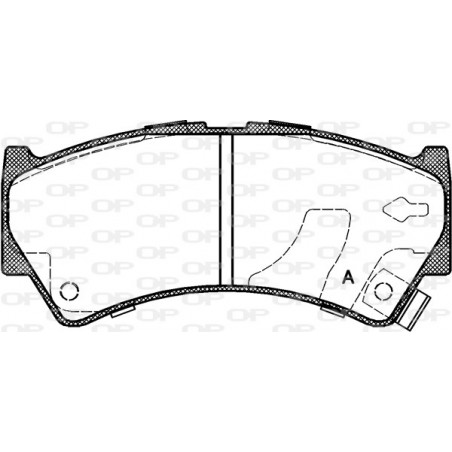 Jeu de quatre plaquettes de frein à disque OPEN PARTS