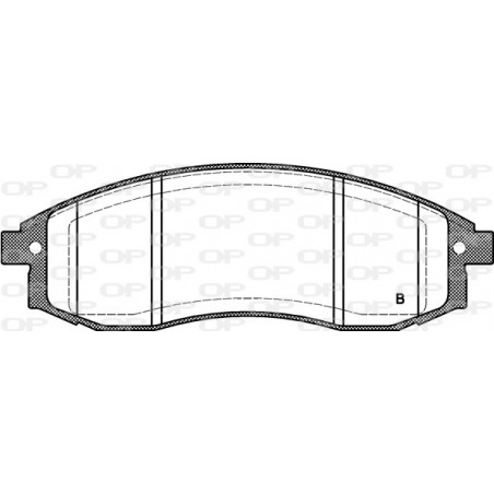 Jeu de quatre plaquettes de frein à disque OPEN PARTS