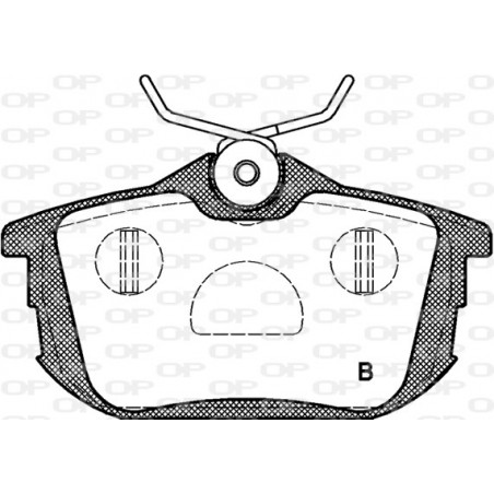 Jeu de quatre plaquettes de frein à disque OPEN PARTS