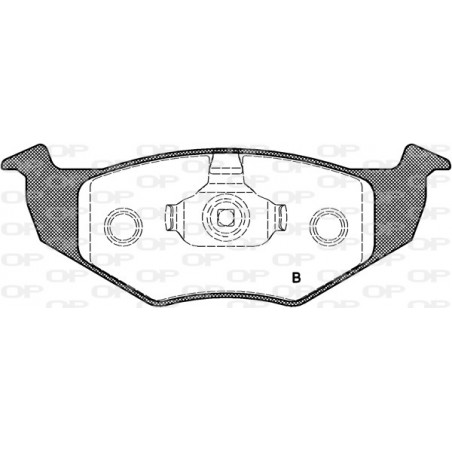Jeu de quatre plaquettes de frein à disque OPEN PARTS