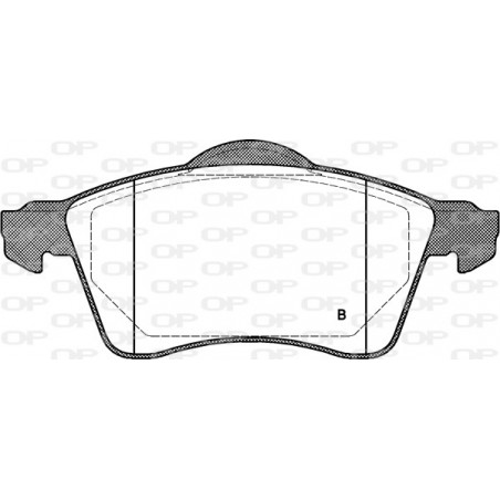Jeu de quatre plaquettes de frein à disque OPEN PARTS