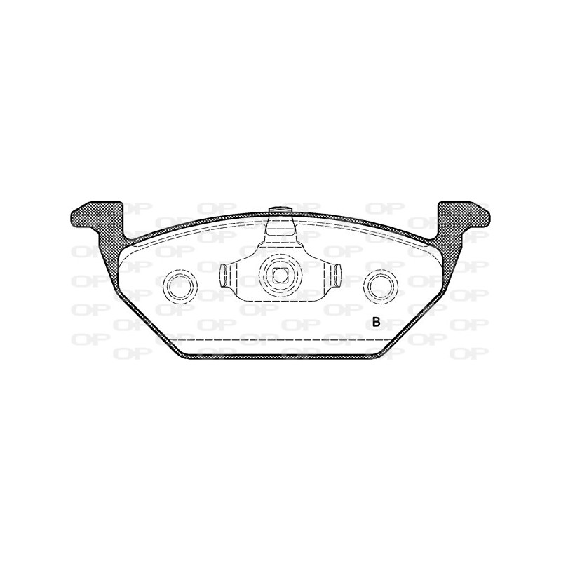 Jeu de quatre plaquettes de frein à disque OPEN PARTS