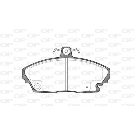 Jeu de quatre plaquettes de frein à disque OPEN PARTS