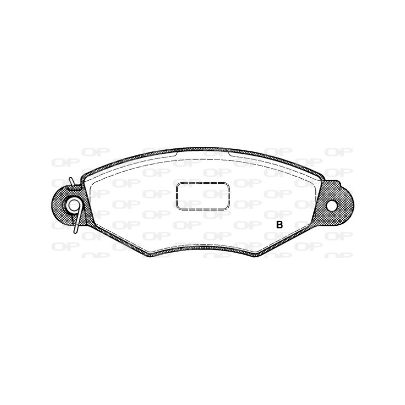 Jeu de quatre plaquettes de frein à disque OPEN PARTS