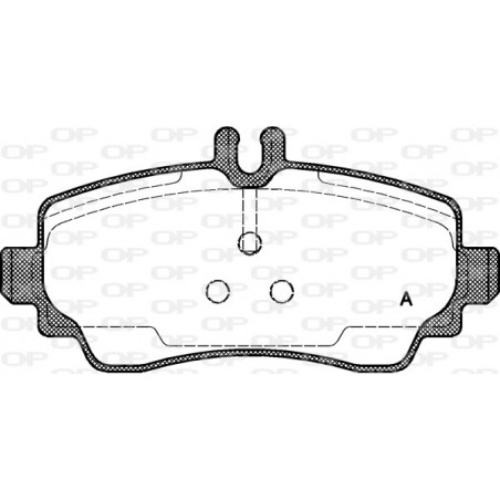 Jeu de quatre plaquettes de frein à disque OPEN PARTS