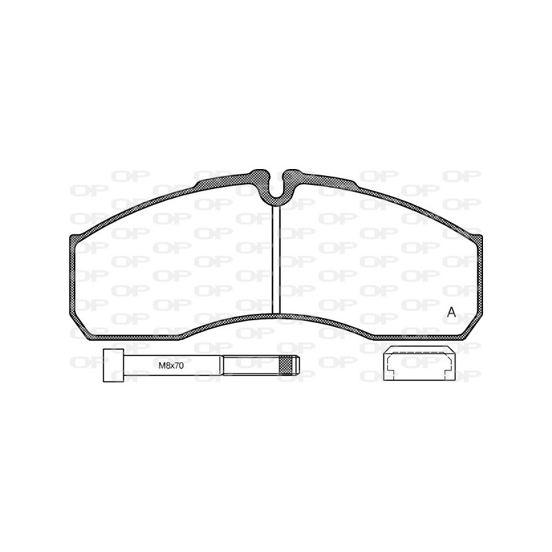 Jeu de quatre plaquettes de frein à disque OPEN PARTS