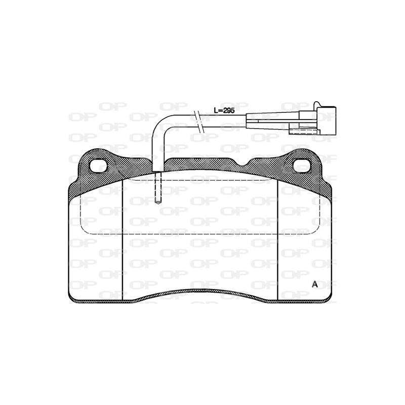Jeu de quatre plaquettes de frein à disque OPEN PARTS