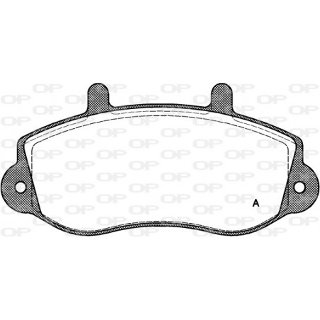 Jeu de quatre plaquettes de frein à disque OPEN PARTS