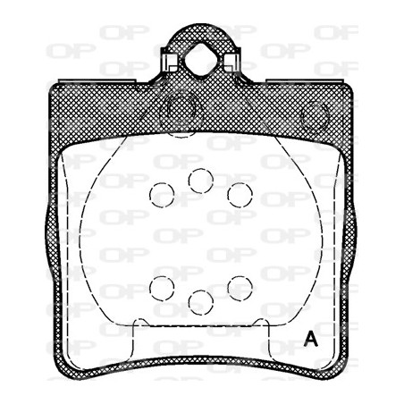 Jeu de quatre plaquettes de frein à disque OPEN PARTS