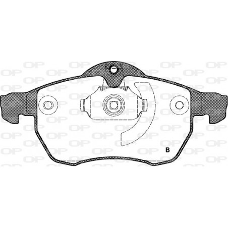 Jeu de quatre plaquettes de frein à disque OPEN PARTS