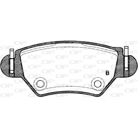 Jeu de quatre plaquettes de frein à disque OPEN PARTS