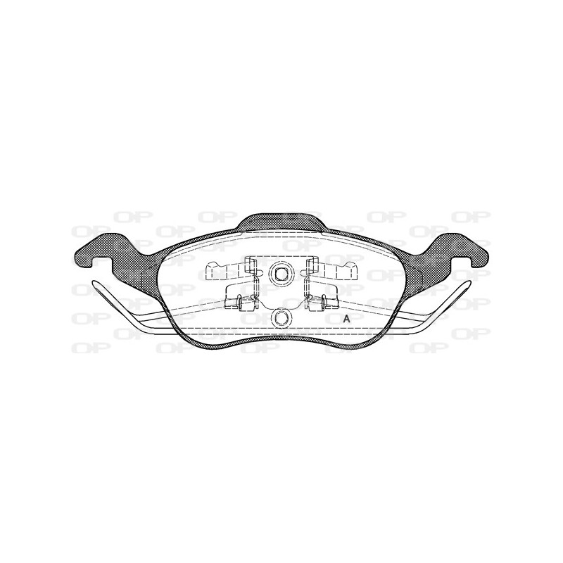 Jeu de quatre plaquettes de frein à disque OPEN PARTS
