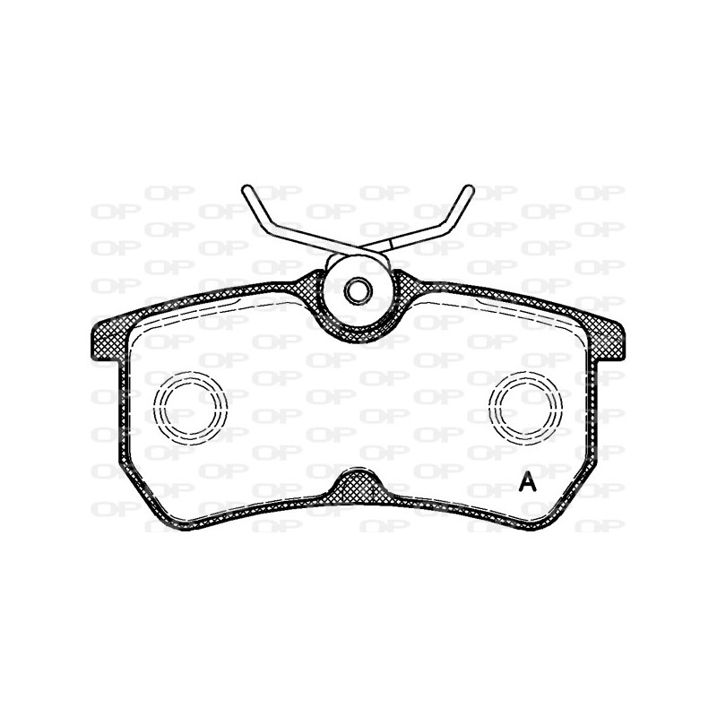 Jeu de quatre plaquettes de frein à disque OPEN PARTS
