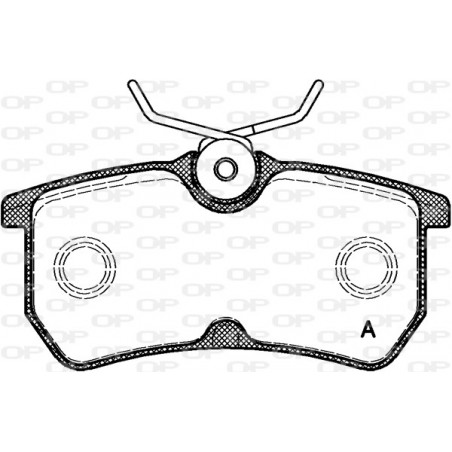 Jeu de quatre plaquettes de frein à disque OPEN PARTS
