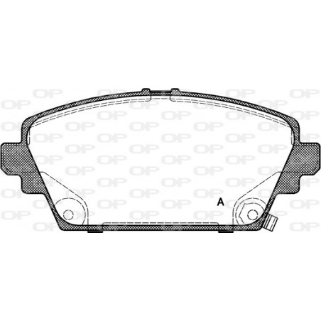 Jeu de quatre plaquettes de frein à disque OPEN PARTS