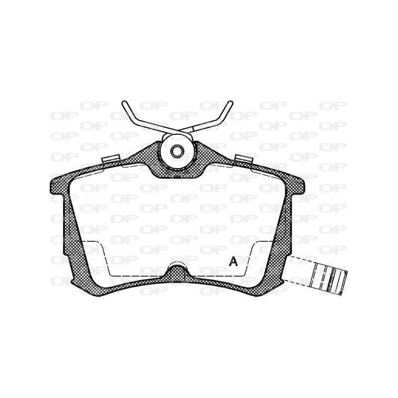 Jeu de quatre plaquettes de frein à disque OPEN PARTS