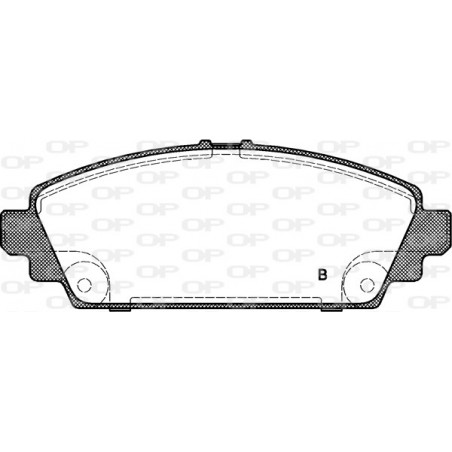 Jeu de quatre plaquettes de frein à disque OPEN PARTS
