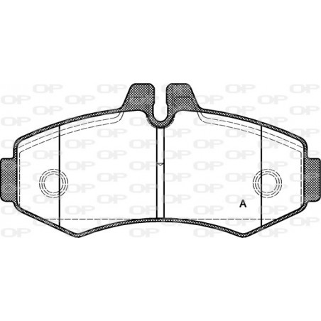 Jeu de quatre plaquettes de frein à disque OPEN PARTS