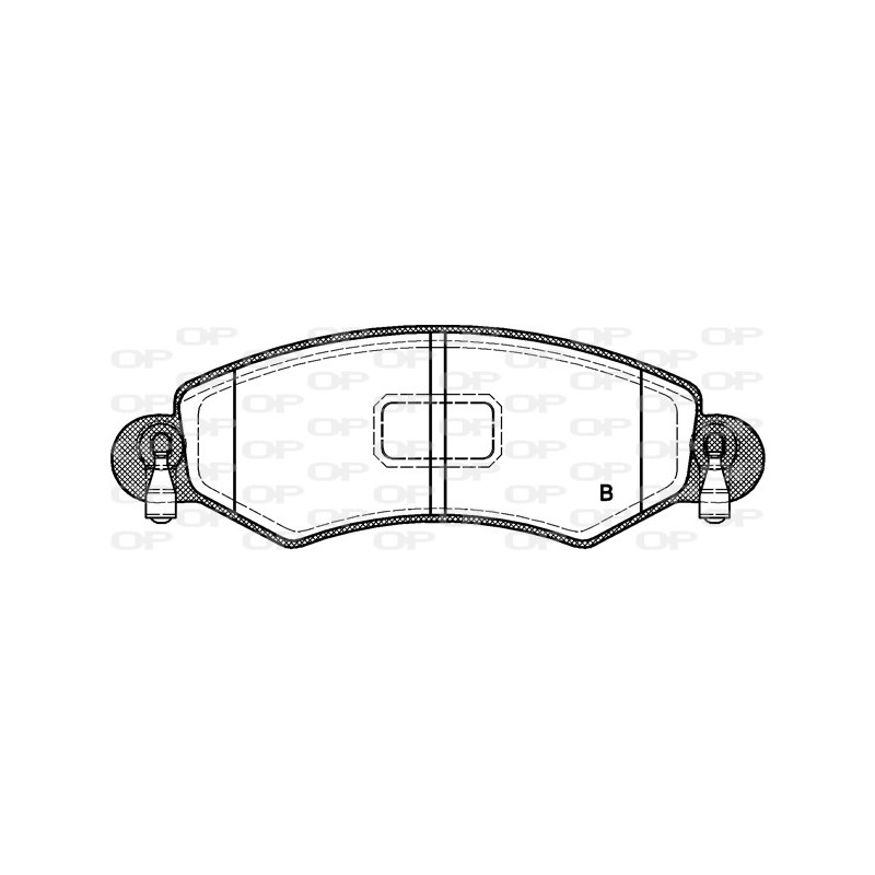 Jeu de quatre plaquettes de frein à disque OPEN PARTS