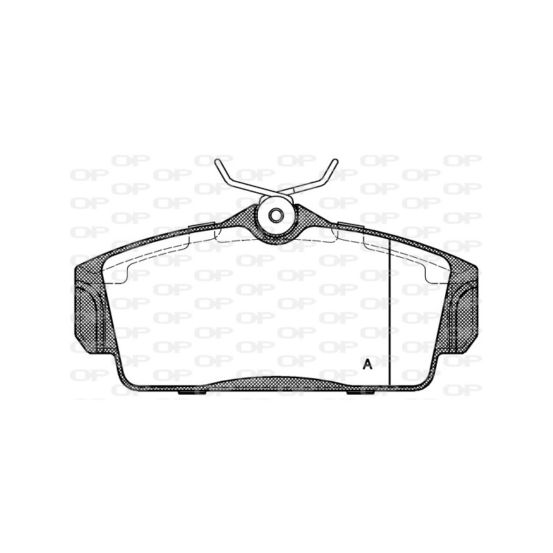 Jeu de quatre plaquettes de frein à disque OPEN PARTS