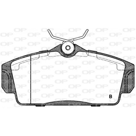 Jeu de quatre plaquettes de frein à disque OPEN PARTS