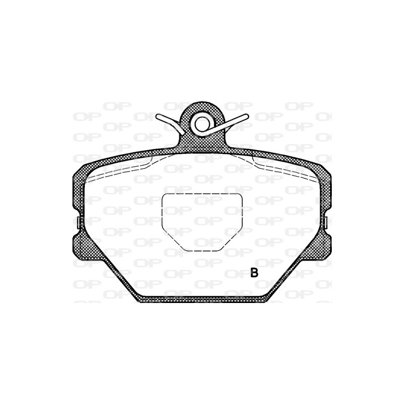 Jeu de quatre plaquettes de frein à disque OPEN PARTS