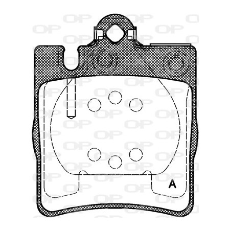 Jeu de quatre plaquettes de frein à disque OPEN PARTS