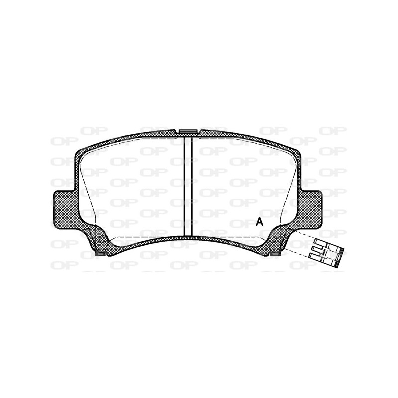 Jeu de quatre plaquettes de frein à disque OPEN PARTS