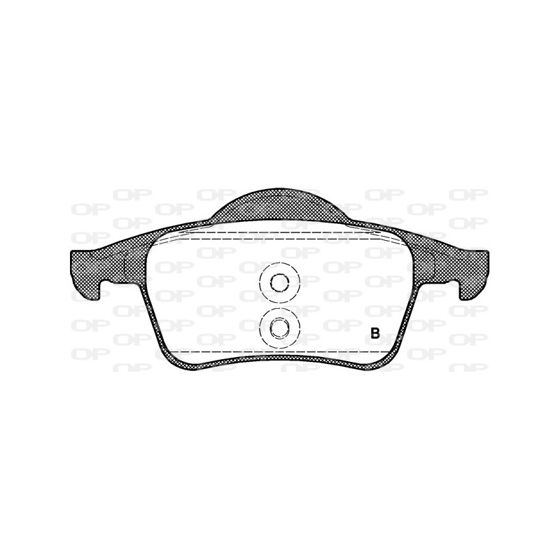 Jeu de quatre plaquettes de frein à disque OPEN PARTS