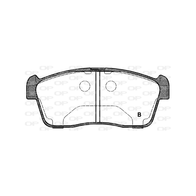 Jeu de quatre plaquettes de frein à disque OPEN PARTS