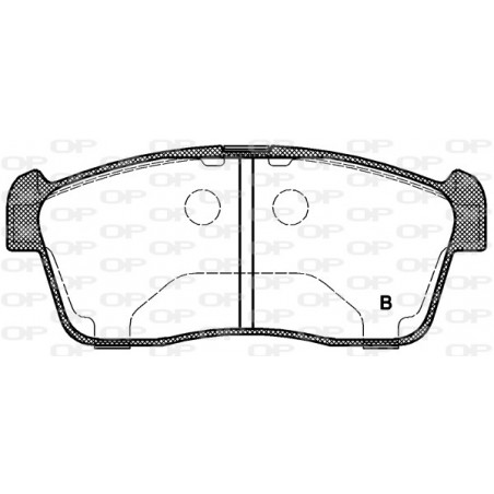 Jeu de quatre plaquettes de frein à disque OPEN PARTS