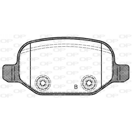 Jeu de quatre plaquettes de frein à disque OPEN PARTS
