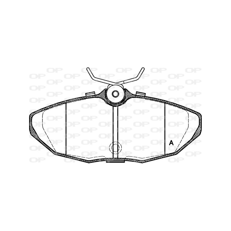 Jeu de quatre plaquettes de frein à disque OPEN PARTS