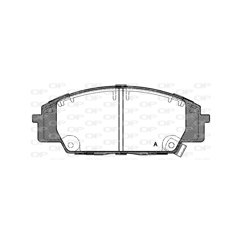 Jeu de quatre plaquettes de frein à disque OPEN PARTS
