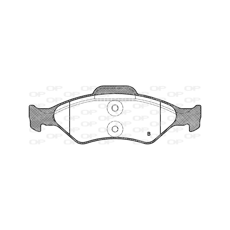 Jeu de quatre plaquettes de frein à disque OPEN PARTS