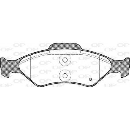 Jeu de quatre plaquettes de frein à disque OPEN PARTS
