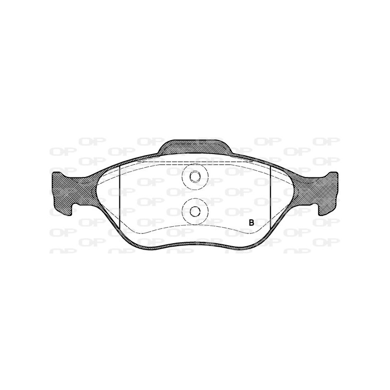 Jeu de quatre plaquettes de frein à disque OPEN PARTS