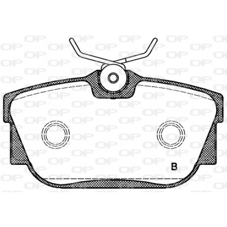 Jeu de quatre plaquettes de frein à disque OPEN PARTS