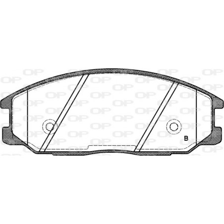 Jeu de quatre plaquettes de frein à disque OPEN PARTS