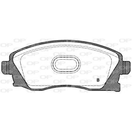Jeu de quatre plaquettes de frein à disque OPEN PARTS