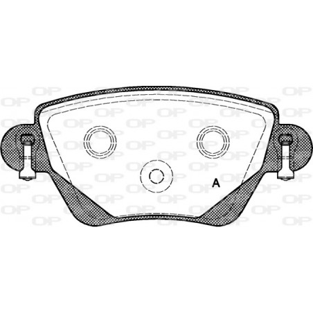 Jeu de quatre plaquettes de frein à disque OPEN PARTS