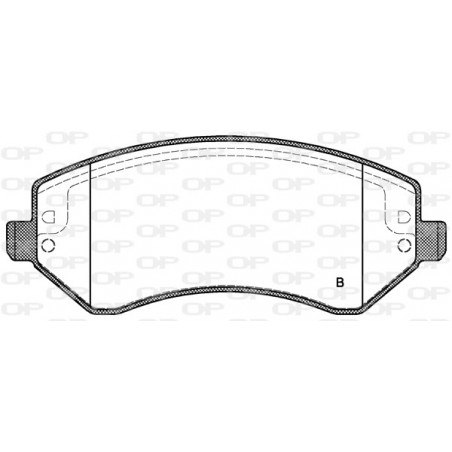 Jeu de quatre plaquettes de frein à disque OPEN PARTS