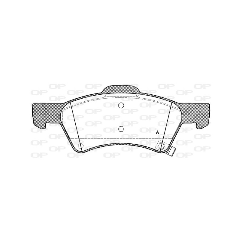 Jeu de quatre plaquettes de frein à disque OPEN PARTS