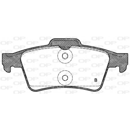 Jeu de quatre plaquettes de frein à disque OPEN PARTS